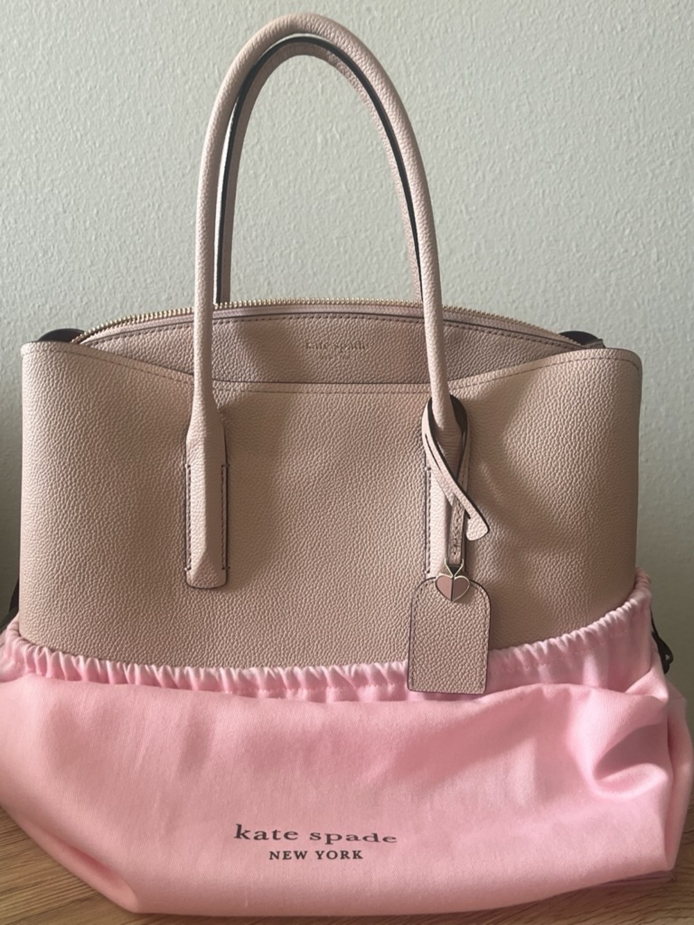 Kate Spade Beige Leather Satchel